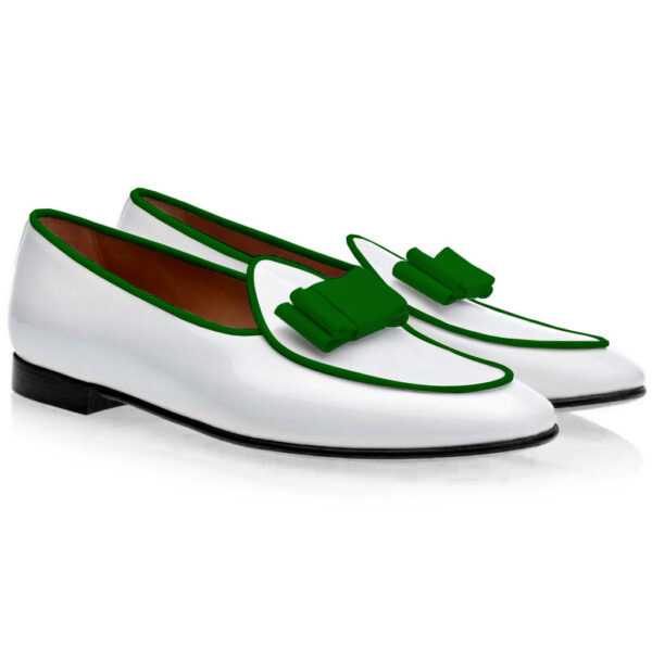 Classic White Tuxedo Loafers